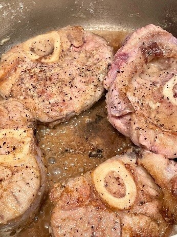 Risotto alla Milanese and Ossobuco 11 risotto preparation